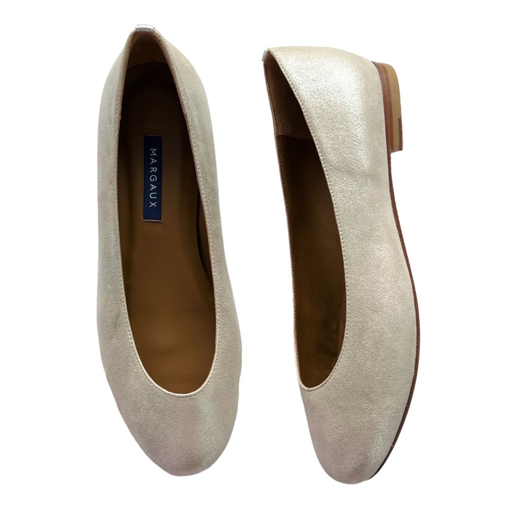Margaux The Classic Metallic Leather Flats | NWOT